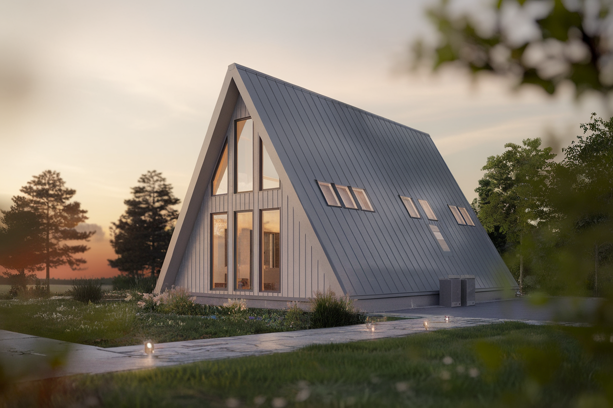 Avantages d'une Maison en A : Design et Efficacité Construction simplifiée et aménagement intérieur