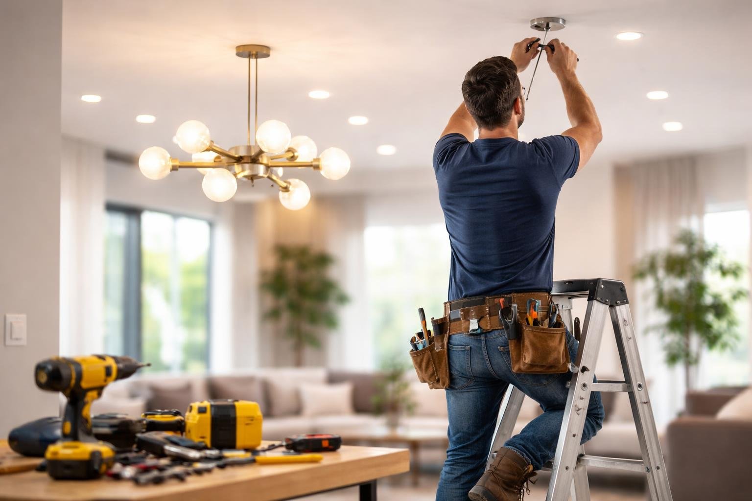 Installer un Luminaire au Plafond : les 5 Étapes